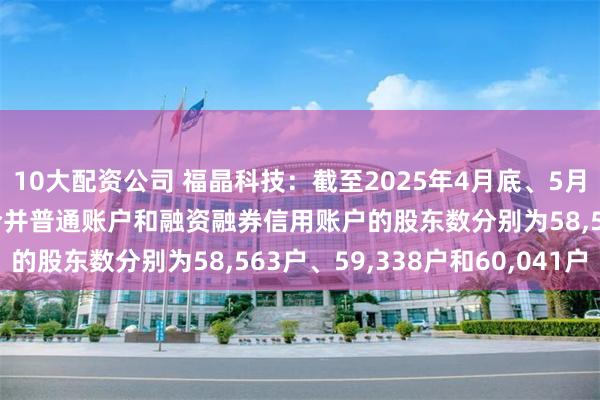 10大配资公司 福晶科技：截至2025年4月底、5月9日和5月20日，公司合并普通账户和融资融券信用账户的股东数分别为58,563户、59,338户和60,041户