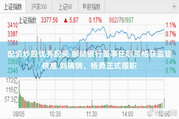 配资炒股优秀配资 邮储银行董事任职资格获监管核准 刘瑞钢、杨勇正式履职