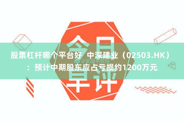 股票杠杆哪个平台好  中深建业（02503.HK） ：预计中期股东应占亏损约1200万元