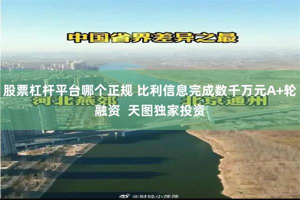 股票杠杆平台哪个正规 比利信息完成数千万元A+轮融资  天图独家投资