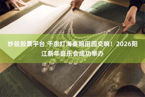 炒股股票平台 千亩灯海奏响田园交响！2026阳江新年音乐会成功举办