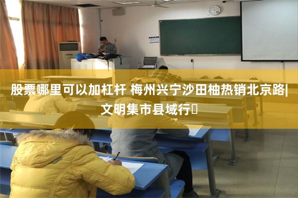 股票哪里可以加杠杆 梅州兴宁沙田柚热销北京路|文明集市县域行⑭