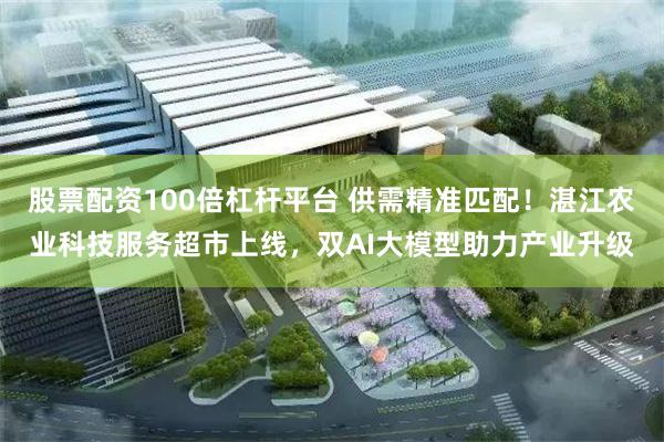 股票配资100倍杠杆平台 供需精准匹配!湛江农业科技服务超市上线,双AI大模型助力产业升级