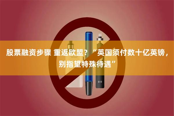 股票融资步骤 重返欧盟？“英国须付数十亿英镑，别指望特殊待遇”