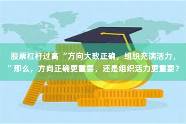 股票杠杆过高 “方向大致正确，组织充满活力，”那么，方向正确更重要，还是组织活力更重要？
