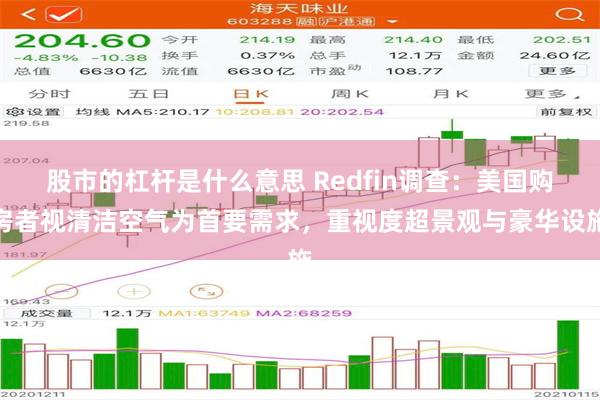 股市的杠杆是什么意思 Redfin调查：美国购房者视清洁空气为首要需求，重视度超景观与豪华设施