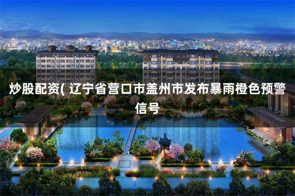 炒股配资( 辽宁省营口市盖州市发布暴雨橙色预警信号