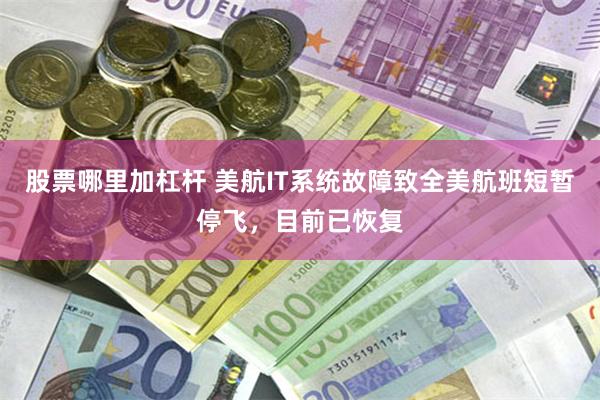 股票哪里加杠杆 美航IT系统故障致全美航班短暂停飞，目前已恢复