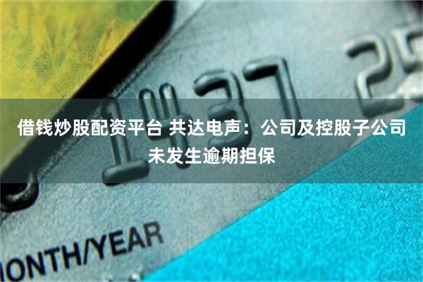借钱炒股配资平台 共达电声：公司及控股子公司未发生逾期担保