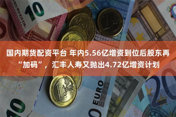 国内期货配资平台 年内5.56亿增资到位后股东再“加码”,汇丰人寿又抛出4.72亿增资计划
