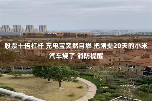 股票十倍杠杆 充电宝突然自燃 把刚提20天的小米汽车烧了 消防提醒