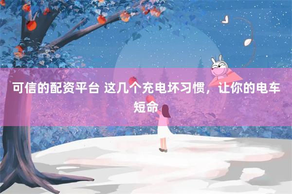 可信的配资平台 这几个充电坏习惯，让你的电车短命