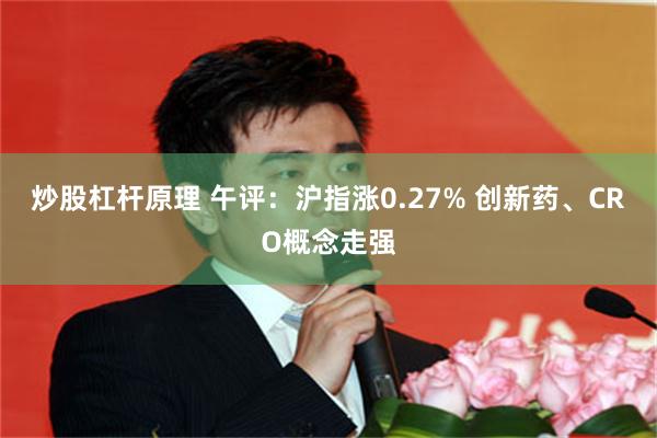 炒股杠杆原理 午评：沪指涨0.27% 创新药、CRO概念走强